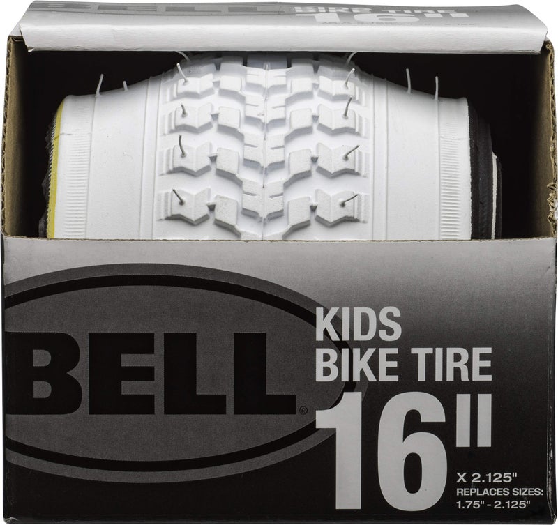 Bell 7091033 Kids Bike Tire, 16"" x 1.75-2.125"", White - Image 1
